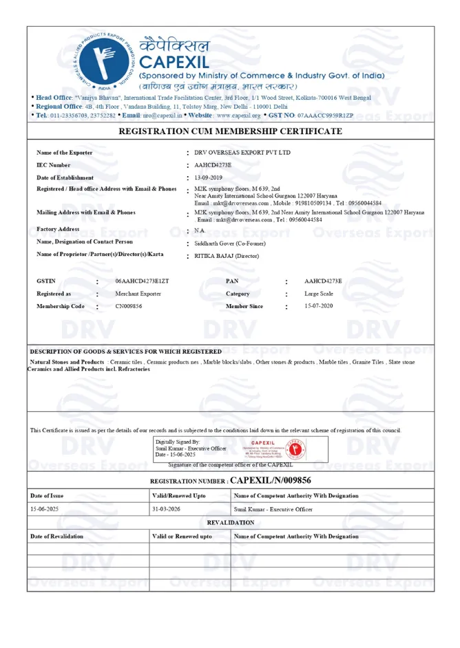 CAPEXIL Membership